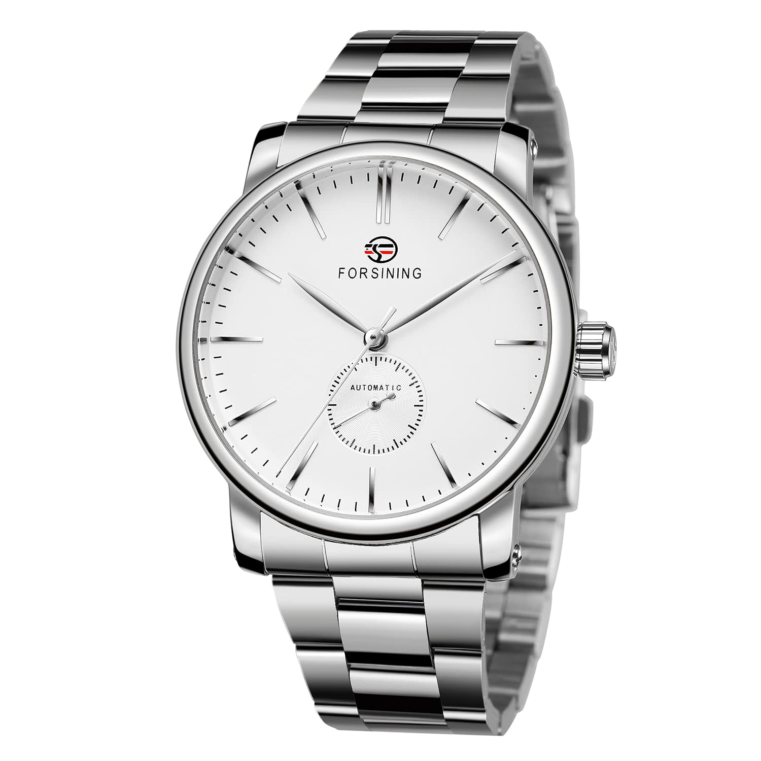 FORSINING Men's Self-Winding Analog Dial Automatic Wrist Watch Stainless Steel Watch for Men