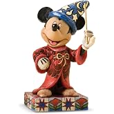 Enesco Disney Traditions Collection by Jim Shore Sorcerer Mickey Mouse Holding Wand Figurine- Resin Hand Crafted Painted Fantasia Collectible Disney Figurines Decorative Home Decor Statue, 4.2 Inch