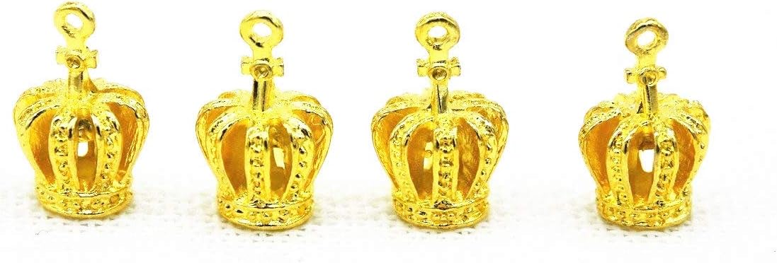 Youkwer 40Pcs 20mm x13mmx11mm Crown Shape Jewelry Making Findings Accessories Charms Pendants for DIY Crafting,Bracelet and Necklace Making (Bright Gold)