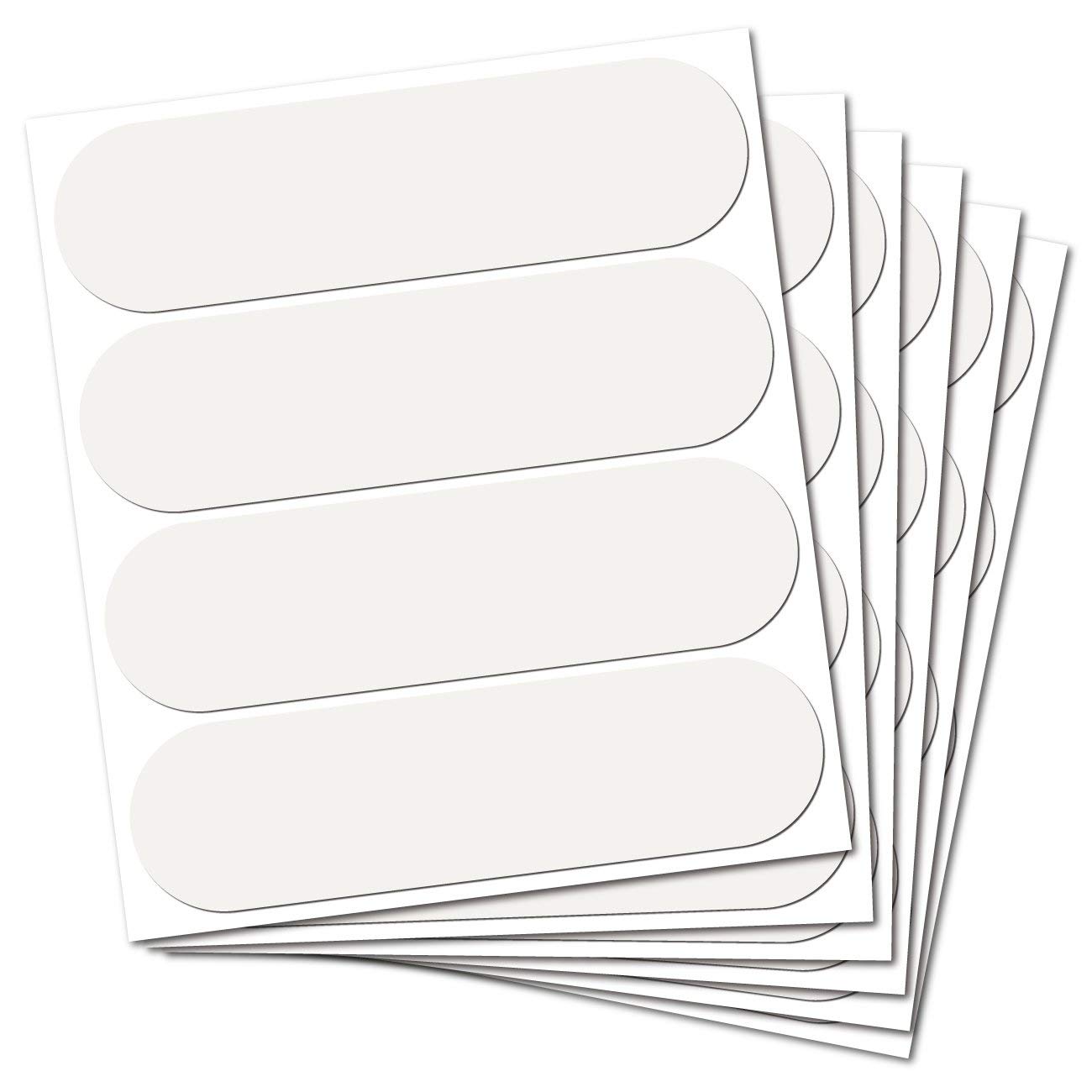 B REFLECTIVE, (6 Pack) 4 retro reflective stickers kit, Night high visibility safety, Adhesive for motorcycle Helmet/Scooter/Bike/Stroller/Buggy/Toys, 8,5 x 2,3 cm, white