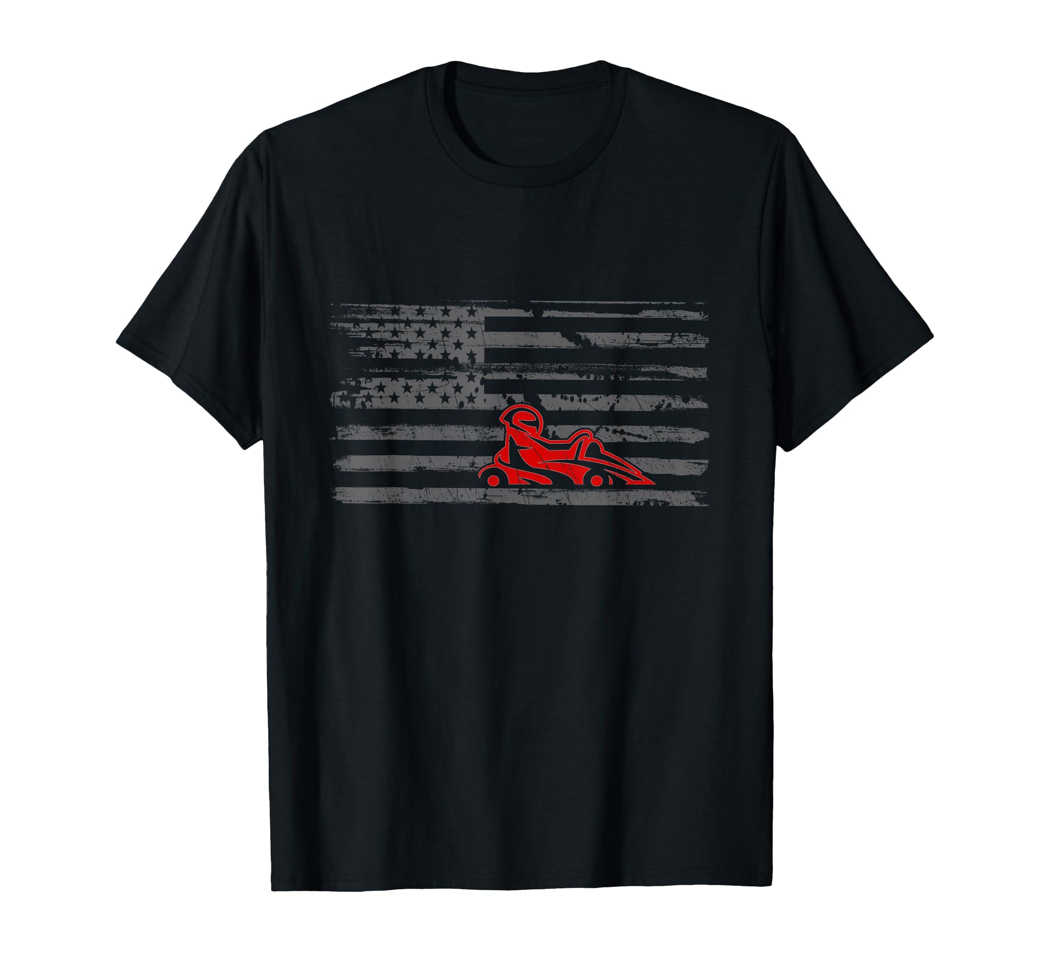 Go-Cart Racer US American Flag Go-Kart Racing T-Shirt