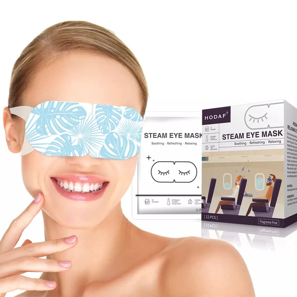 NEW UPDATED 12 Pcs Gentle Steam Eye Mask | Unscented(fragrance free) Self Heating Gentle Warm Steam Eye Mask for Dry Eyes| Masks for Dark Circles,Relaxation and Puffy Eyes