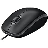 Logitech M100 Wired USB Mouse, 3-Buttons,1000 DPI Optical Tracking, Ambidextrous, Compatible with PC, Mac, Laptop