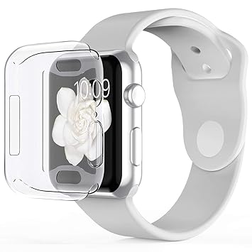 Babacom Funda para iWatch 44mm Series 5 Series 4, Protector Pantalla para iWatch 4 [Protección Completo] [Anti-Rasguños] Funda Suave TPU para iWatch ...