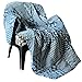 RAJRANG Quilted Indigo Blue Patchwork Cotton Throw Blanket Indian Decorative Super Soft Warm Blanket for Sofa Couch 50 x 60 Inches