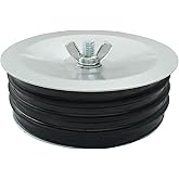 HARSKIYER 5 Inch Sewer Cleanout Cap, Mechanical Test Plug with Wing Nut | Rubber Expands For Tight Seal, Anti-Corrosion Wing Nut, Ready To Use, Fits 5 inch ID Pipes, For Sinks, Pools And Testing