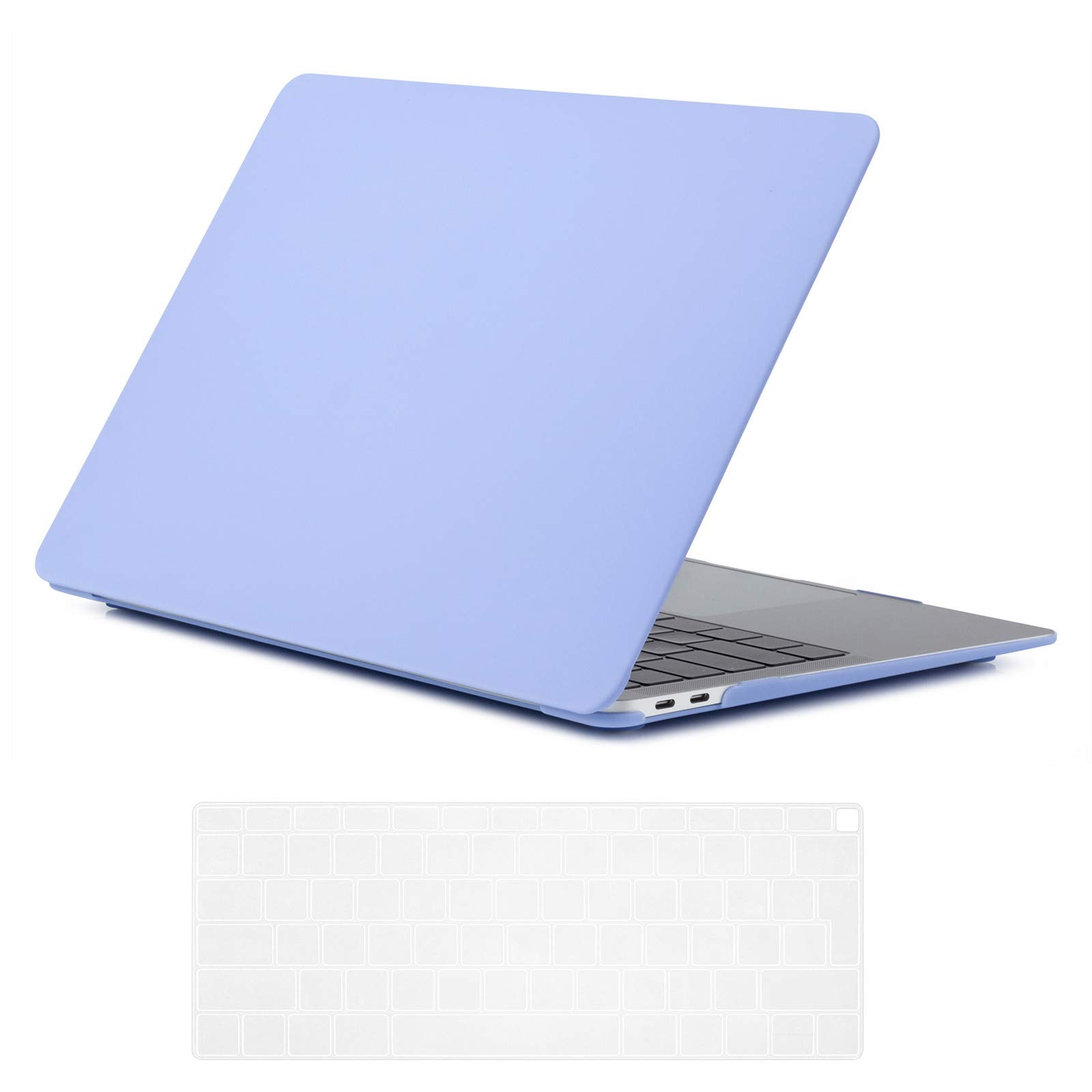 Se7enline 2018/2019/2020 MacBook Air 13 Inch Case Plastic Hard Shell Case Cover for MacBook Air 13-Inch Retina Display Touch ID Version A1932/A2337/A2179 with Keyboard Cover, Serenity Blue