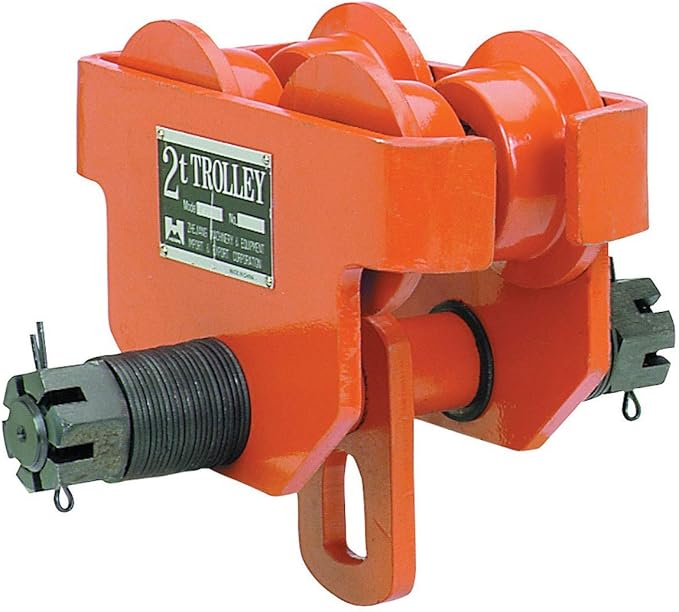 2 Ton Push Beam Trolley Adjustable for Ibeam flange width 4 to 8 by