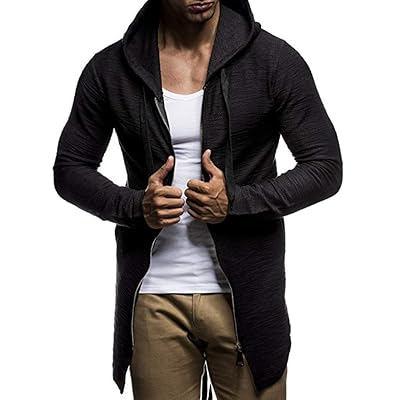 Men's Longline Hooded Sweatshirt Cardigan Fashion Uganda Ubuy