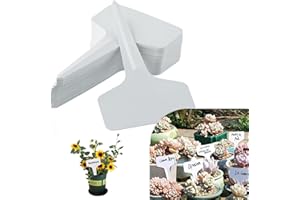 DELPHINUS T-Type Plant Labels, 200pcs Plastic Plant Name Tags Waterproof T-Shape Tag Garden Labels Markers for Garden Vegetable Flowers Planting