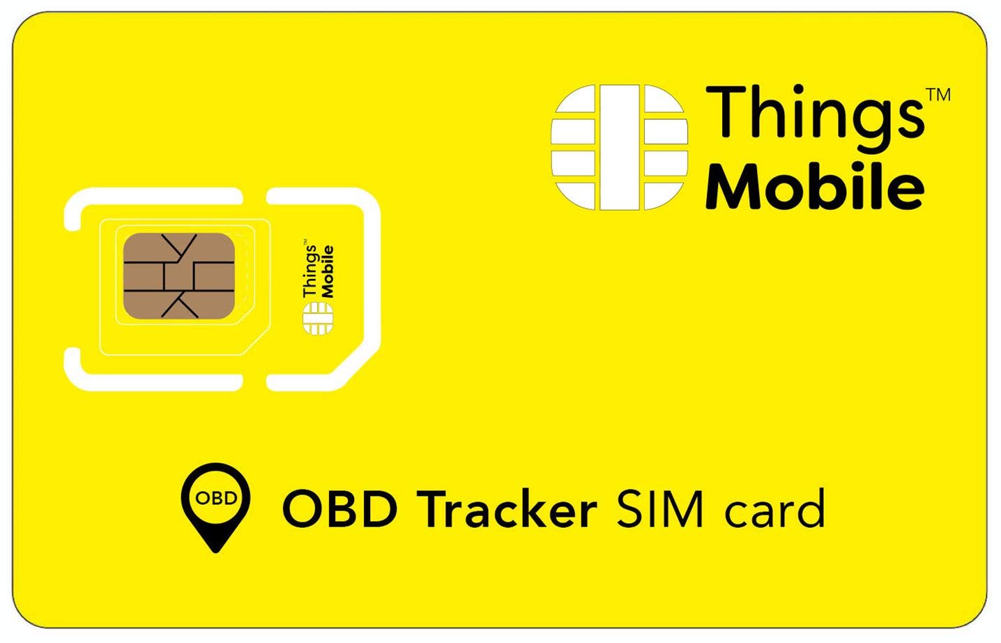 OBD / OBD2 TRACKER SIM Card - Things Mobile - with Global Coverage and Multi-Operator GSM/2G/3G/4G LTE Network, No Fixed costs, No Expiration Date and Competitive Rates, with €10 Credit Included
