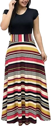 round neck floral printed maxi dress