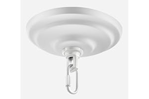 MAYOMAJO 5-5/16 Inch Light Canopy Kit with Heavy Duty, Replacement Cover Plate with Mounting Hardware for Chandelier, Pendant Light, Swag Light, Ceiling Fan, Flower Basket or DIY Projects (White)