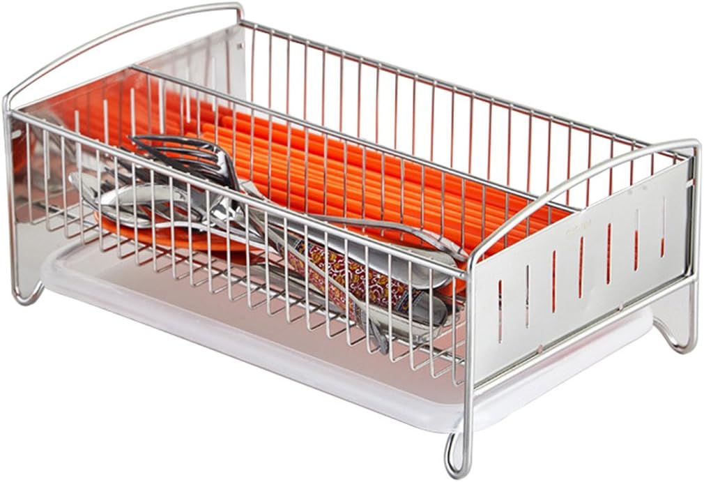 Premium Quality Kitchen Utensils Drying Rack 304 Stainless Steel Square Spoon Knife Fork Case Sink Basket Rack Organizer Storage Stand Holder