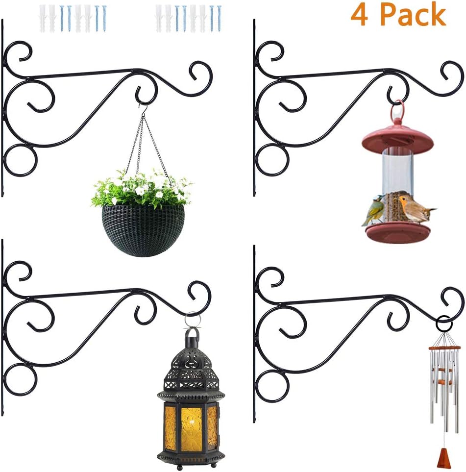 Scoolr Wall Hanging Plants Bracket, 4 Pack Wall Hanging Brackets Hooks