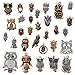 DIYJewelryDepot TM: 50 Piece Tibetan Pendants Style Owl, Mixed Styles, Antique Bronze,