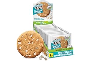 Lenny & Larry's The Complete Cookie – White Chocolate Flavored Macadamia 4Oz BOX OF 12 – High Protein Snack with 16g Plant Pr