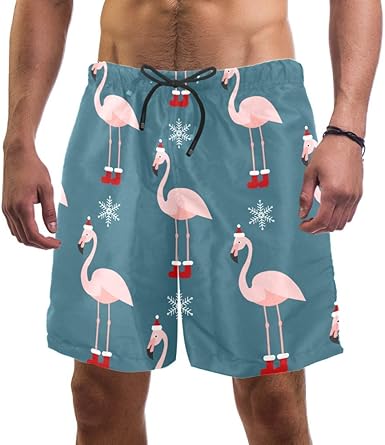 flamingo swim trunks men