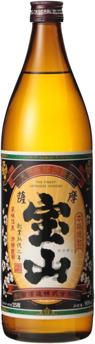 Amazon Co Jp 薩摩宝山 黒麹仕込 焼酎 25度 鹿児島県 900ml 食品 飲料 お酒