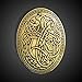 QIHOO Norse Medieval viking shield symbol brooch (Gold)