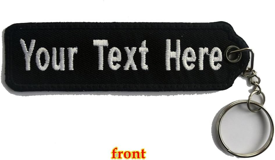 MasterpatchPersonalized Embroidered Key Luggage Tags Custom Keychain Tag (K1)