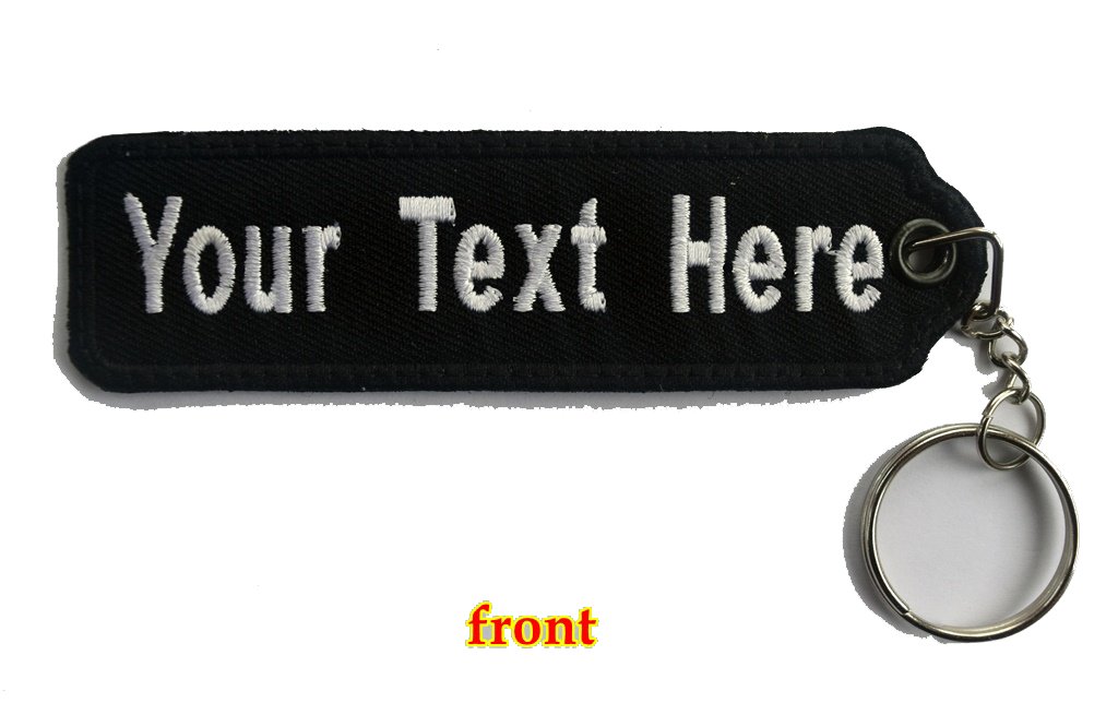 MasterpatchPersonalized Embroidered Key Luggage Tags Custom Keychain Tag (K1)