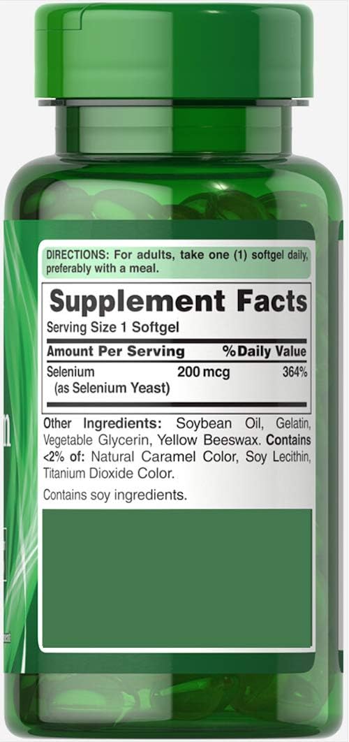 Puritan's Pride Absorbable Selenium 200 mcg-100 Softgels: Health & Personal Care