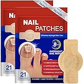 Fungal Nail Patches Toenails Treatment: Toe Nail Fungus Treatment Extra Strength - 8-Hour Overnight Repair for Damaged Nails Natural Ingredients Nude-Colored Patches (2Pack = 42 Patches)