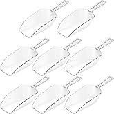 HESTYA 8 Pcs 8 Pcs Clear Plastic Scoop for Food Popcorn Candy, 6.7 Inch
