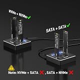 FIDECO M.2 NVMe SATA SSD Cloner Dock USB 3.2 Gen 2 20Gbps Dual Offline Clone view 4
