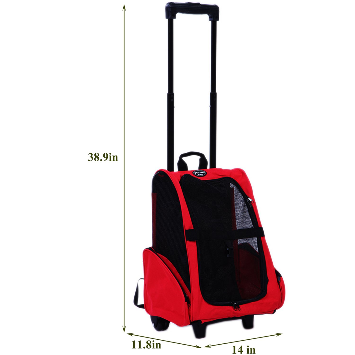 Buy Pettom Roll Around 4 in 1 Pet Carrier Travel Backpack Trolley for