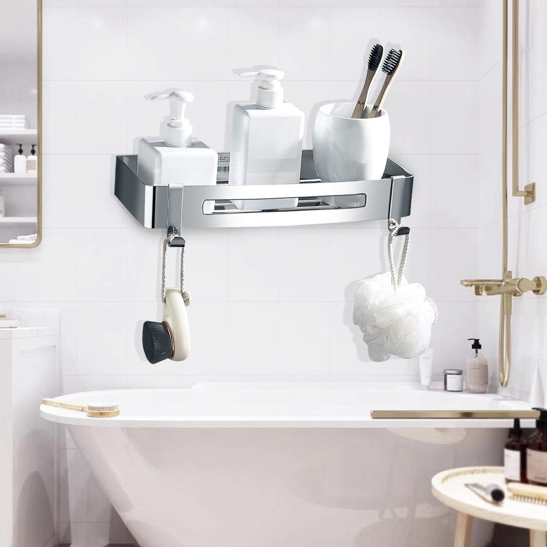 Cocolemon Mensola Doccia Senza Foratura, Mensole Bagno Angolare In - Foto 4