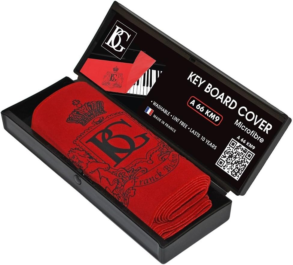 BG A66 KM 9 Piano Keyboard Cover, Red Microfiber