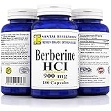 Mental Refreshment: Berberine 900mg, 180 Capsules (1 Bottle)