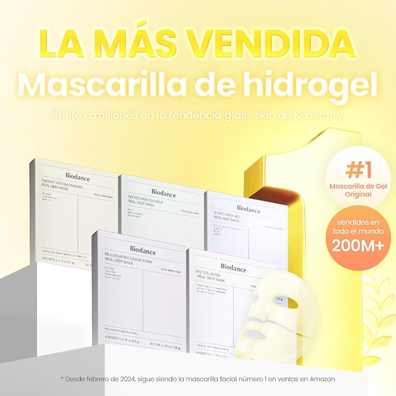 Mascarilla Radiant Vita C con Niacinamida: Mascarilla Facial de Hidrogel Nocturna, Iluminadora y Correctora de Tono, Skincare Coreano, 4 unidade