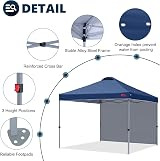 MasterCanopy Durable Ez Pop-up Gazebo 2.5x2.5M Navy Blue with Sidewall view 4