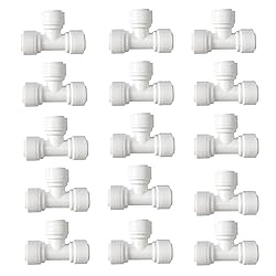 15 pcs 1/4" Tee 3 Way Tube Quick Connect Push Fit