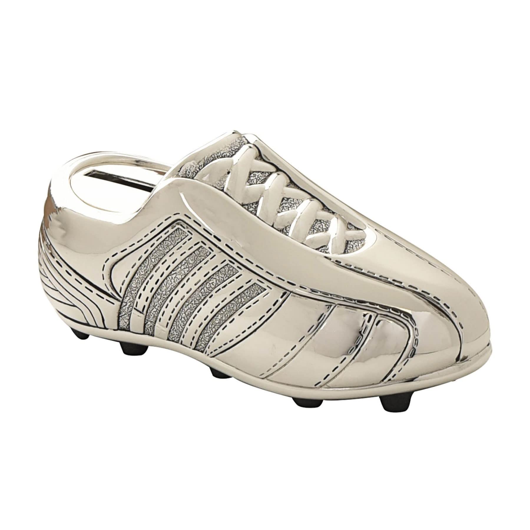 Silver Plated Money Box - Football Boot 5796