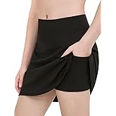 Haloumoning Girls Athletic Skorts Kids Tennis Skirt with Shorts Golf Running Workout Skort with Pockets 5-14 Years