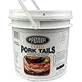 Cured Pork Tails 5lb In a Bucket Packed In Brine