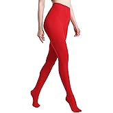 MATHACINO Women's 80D Solid Color Soft Semi Opaque Pantyhose Colored Tights High Waist Womens Tights