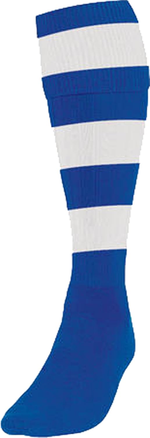 Precision Training PT Hooped Football Socks Boys Royal Blue/White