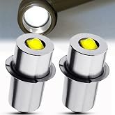 Atmufelp 2Pcs 3V P13.5S LED Upgrade Bulb Replacement for MX-991/U Military Flashlights, Fulton KPR102 (PR31) Krypton PR Torch &amp; Maglite 2-Cell Replacement - Army Standard Work Light Bulbs