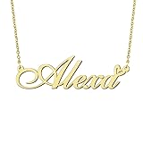 BYBWBL Alexa Name Pendant Necklace 18k Gold Plated