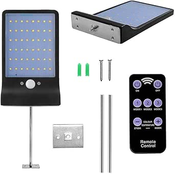 Luz Solar 48 LED, WINSUNY Foco Solar LED Exterior con control remoto 3