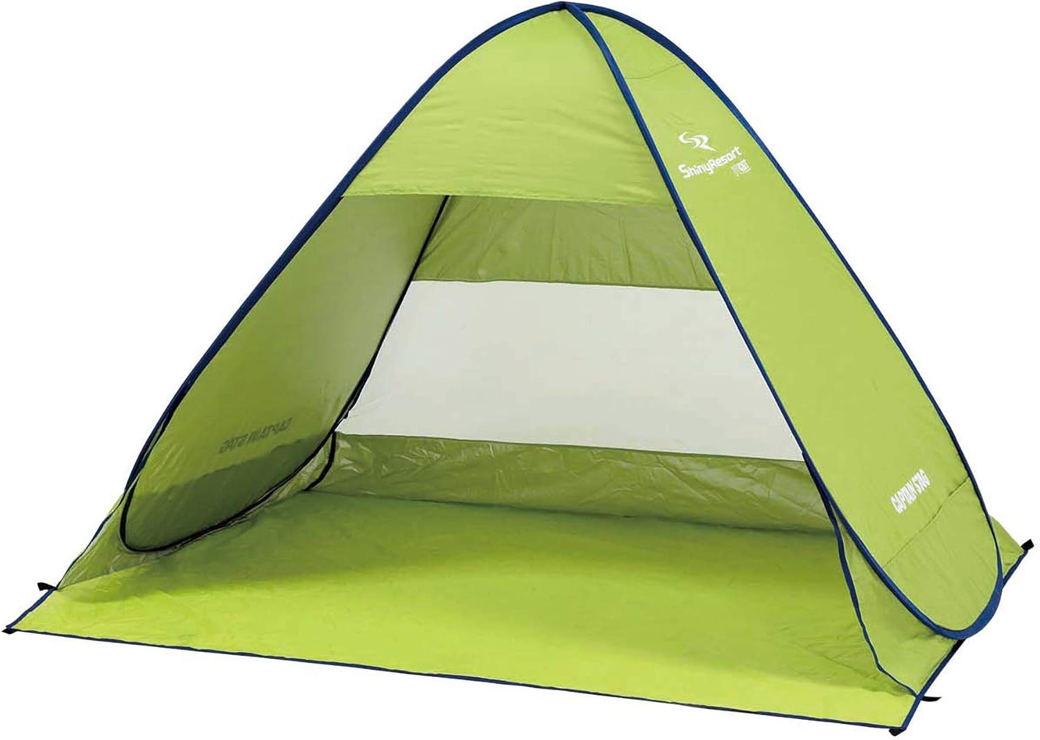 Amazon キャプテンスタッグ Captain Stag ワンタッチテント ビーチテント ポップアップテント Uvカット加工 ペグ6本 ペグ収納袋 キャリーバッグ付き Mサイズ 約1 8畳 グリーン シャイニーリゾート Ua 22 キャプテンスタッグ Captain Stag テント本体