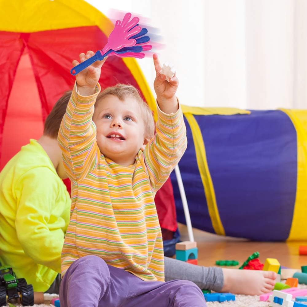 ArtCreativity Hand Clappers Noisemakers - Pack of 12-7.5 Inch Assorted Plastic Noisemakers for Sports, Parties, and Concerts - Best Birthday Party Favors and Goodie Bag Fillers for Boys and Girls: Toys & Games