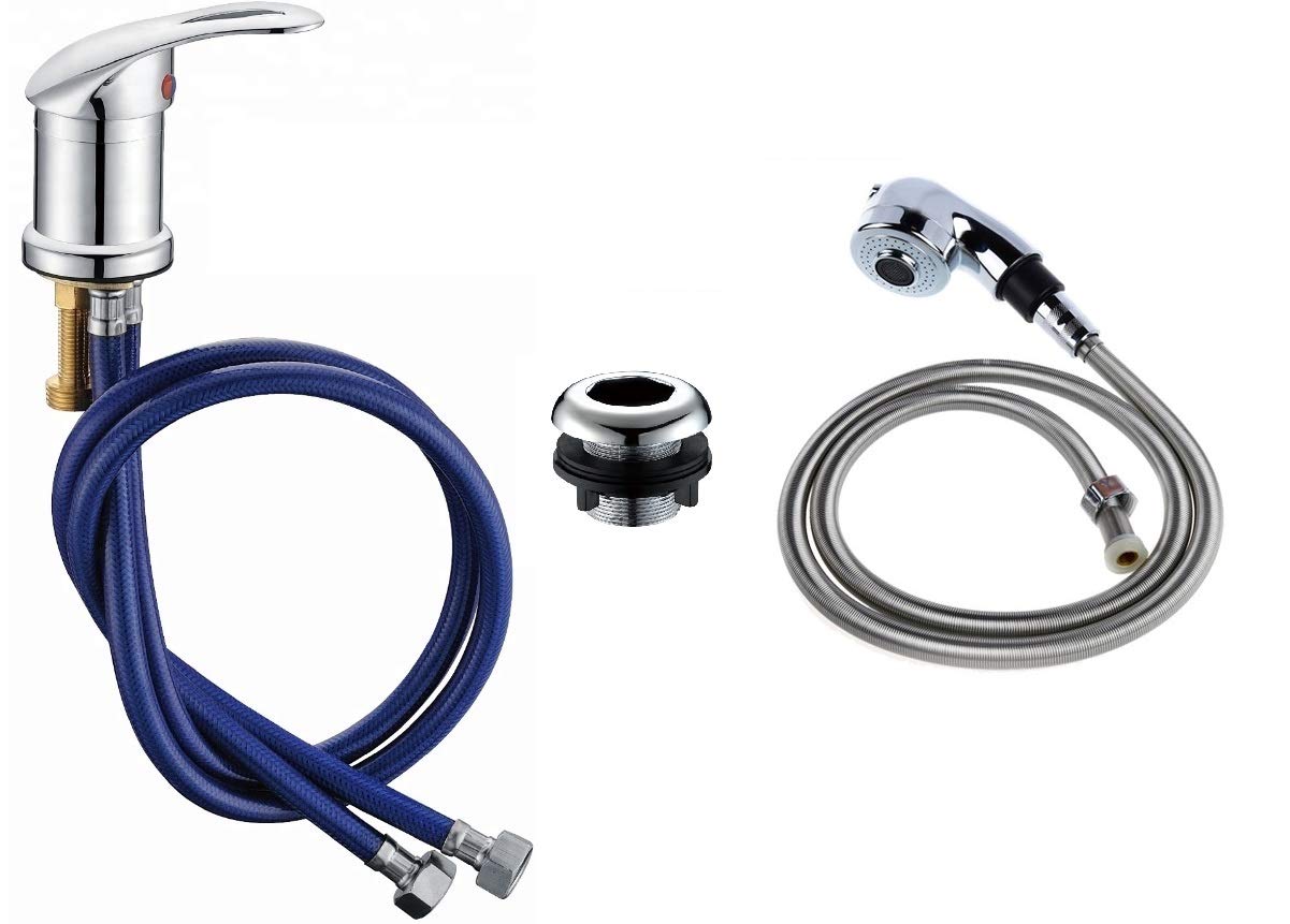 Shampoo Chair Hairdressing Mixer tap Salon Barber Faucet with Shower Head