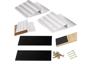 RHBLME 2 Pack Aluminum Ramp Plate Kit, 11.25 Inch, Create Your Own Ramps to Easily and Safely Load & Unload Your Motorcycles, Lawn Equipment, Can Be Used with Trucks, Vans Or Trailers