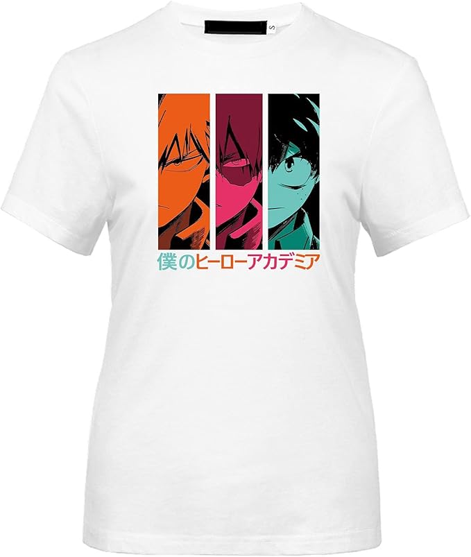 Amazon.com: MORGENLICHT Women's Girls My Hero Academia T-Shirt Funny MHA Anime Short Sleeve 